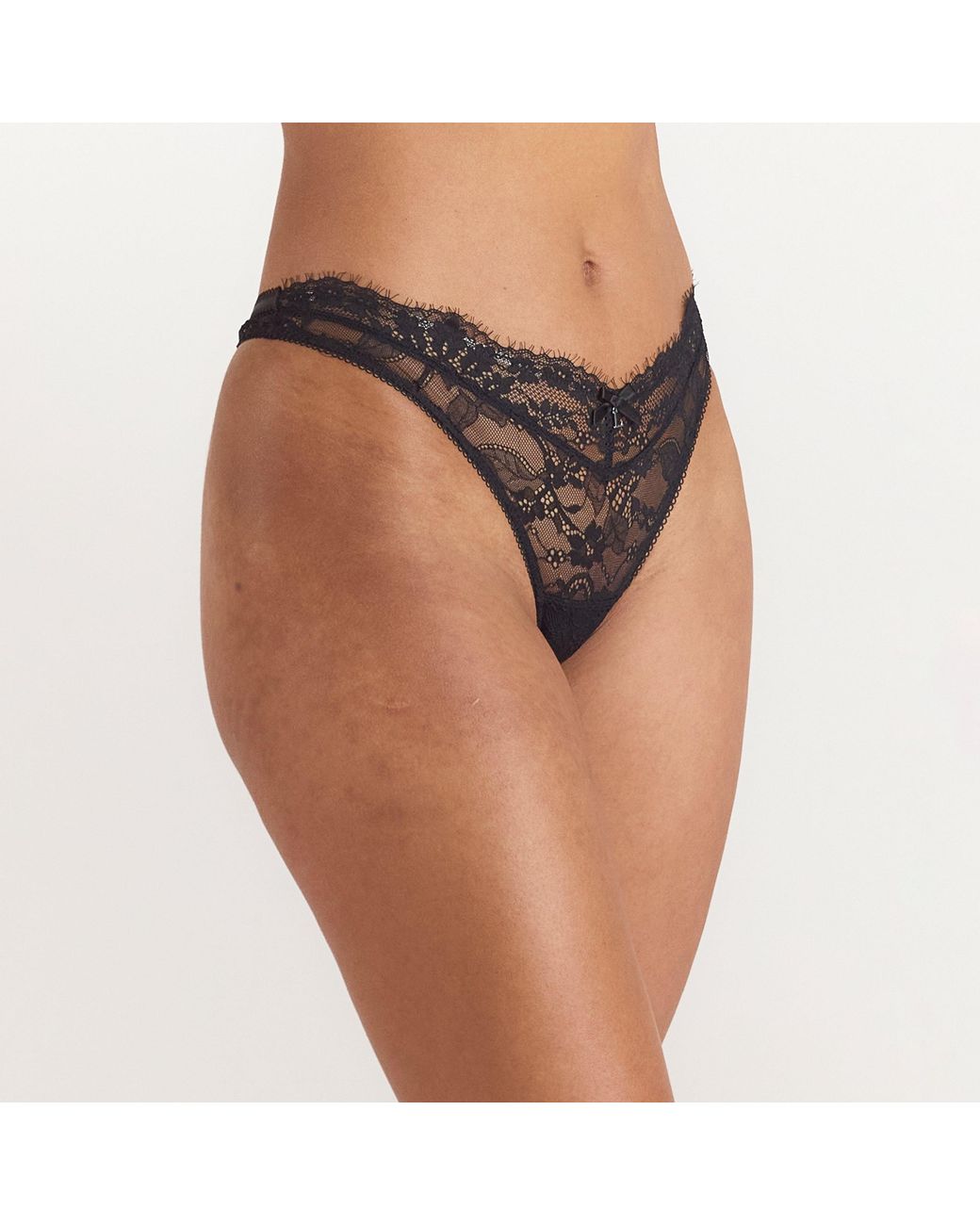 Lounge Lace String in het Black