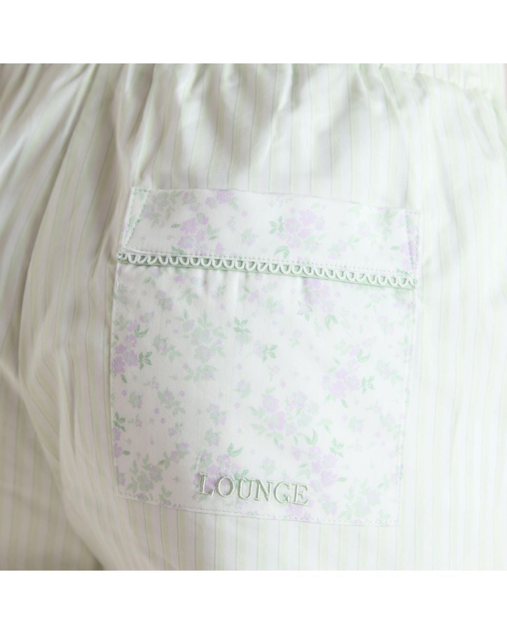 Lounge White Bloom & Stripe Pyjama Shorts