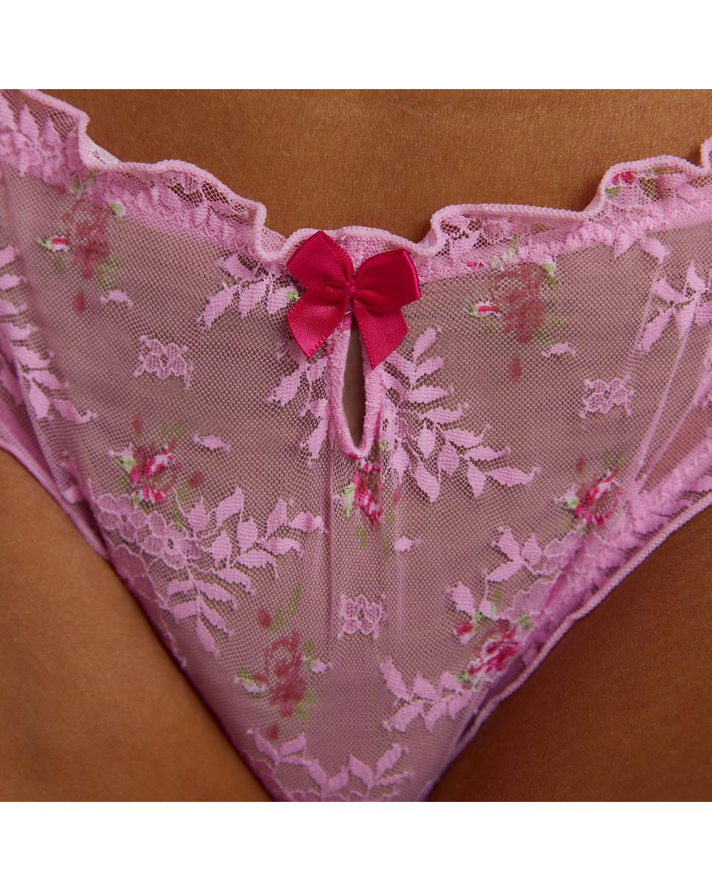 Lounge Printed Strings (3-Pack) in het Pink
