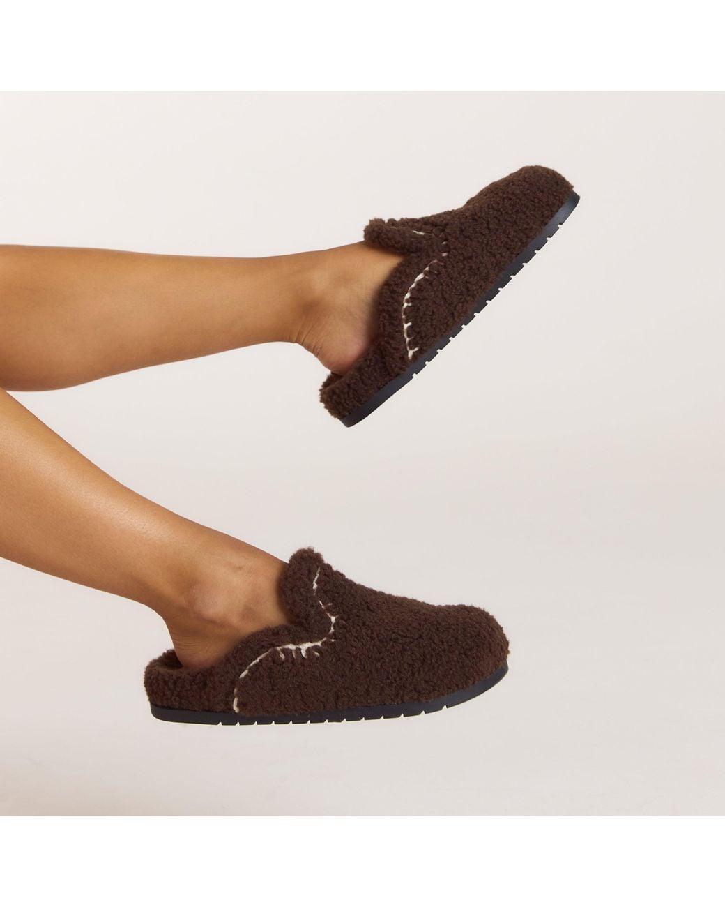 Lounge Brown Anya Mule Slippers