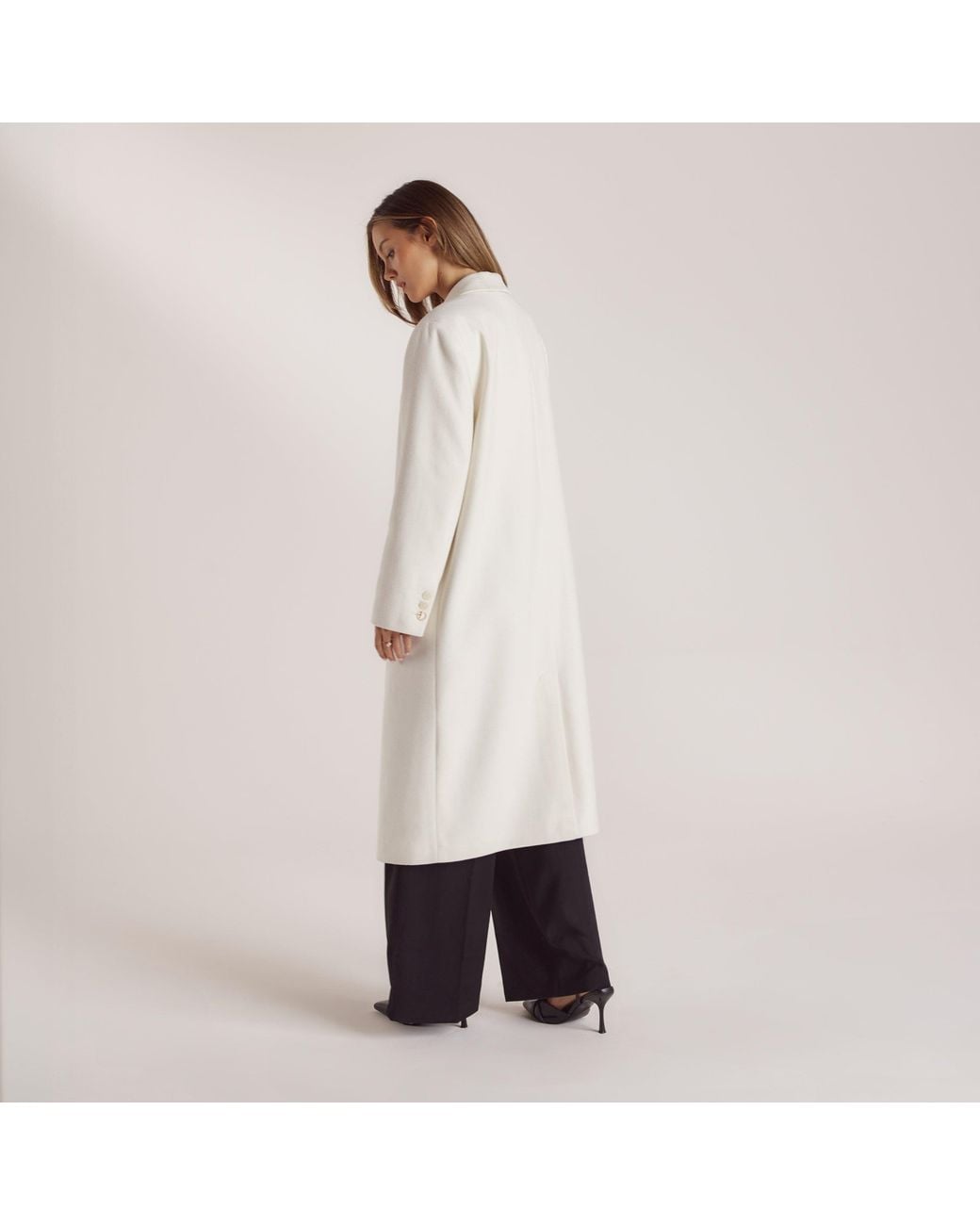 Lounge Wool Blazer Coat in het Natural