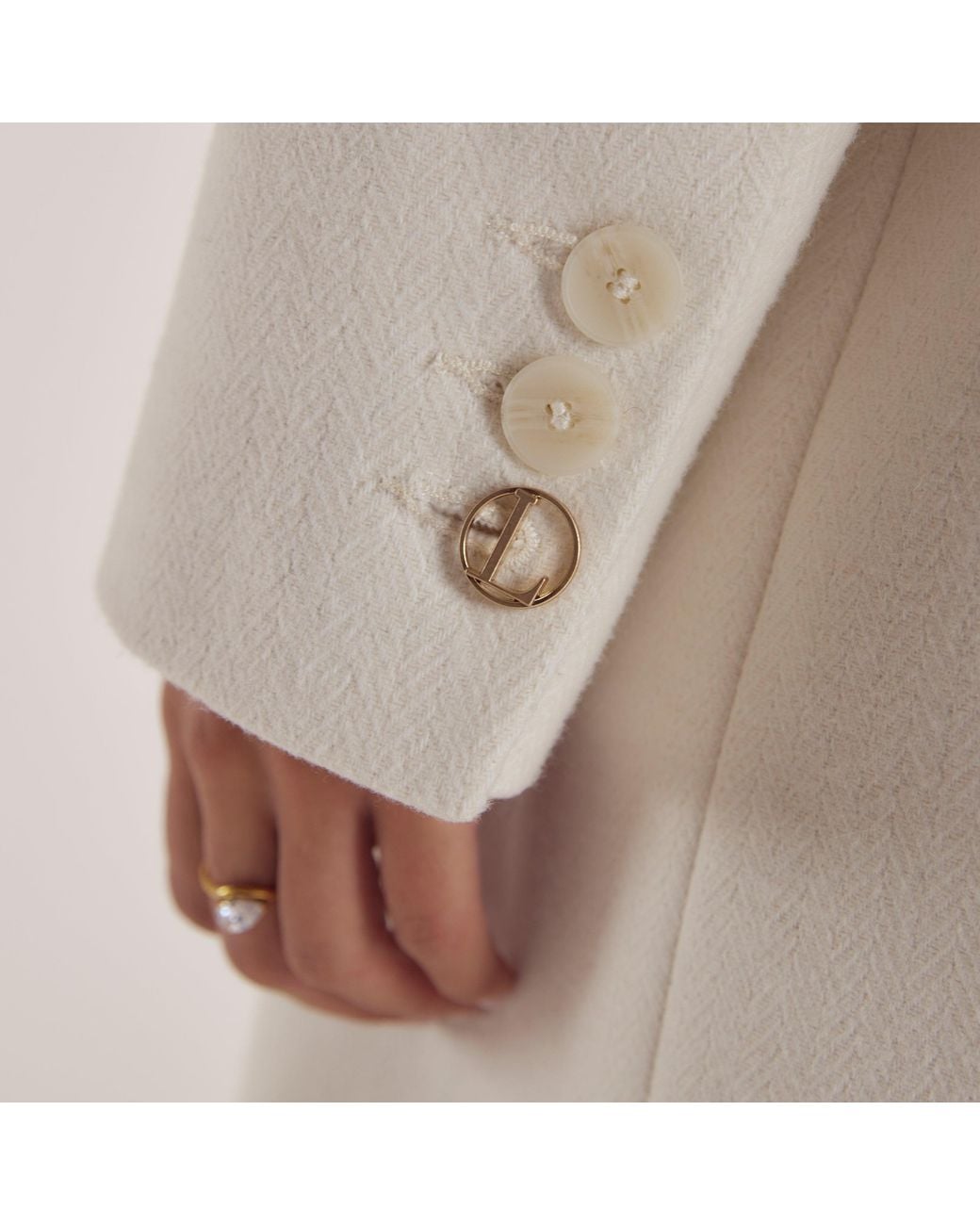 Lounge Wool Blazer Coat in het Natural