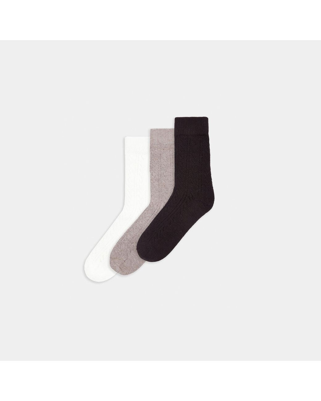 Lounge Pointelle Sokken (3-Pack) in het White