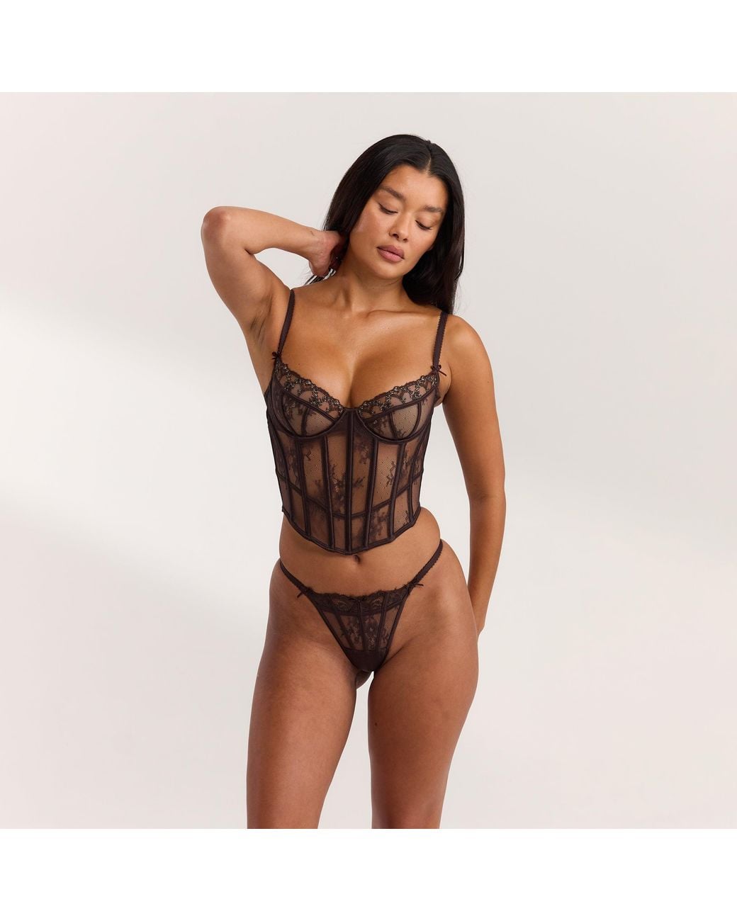 Lounge Seraphina Intimates Korset (Set) in het Black