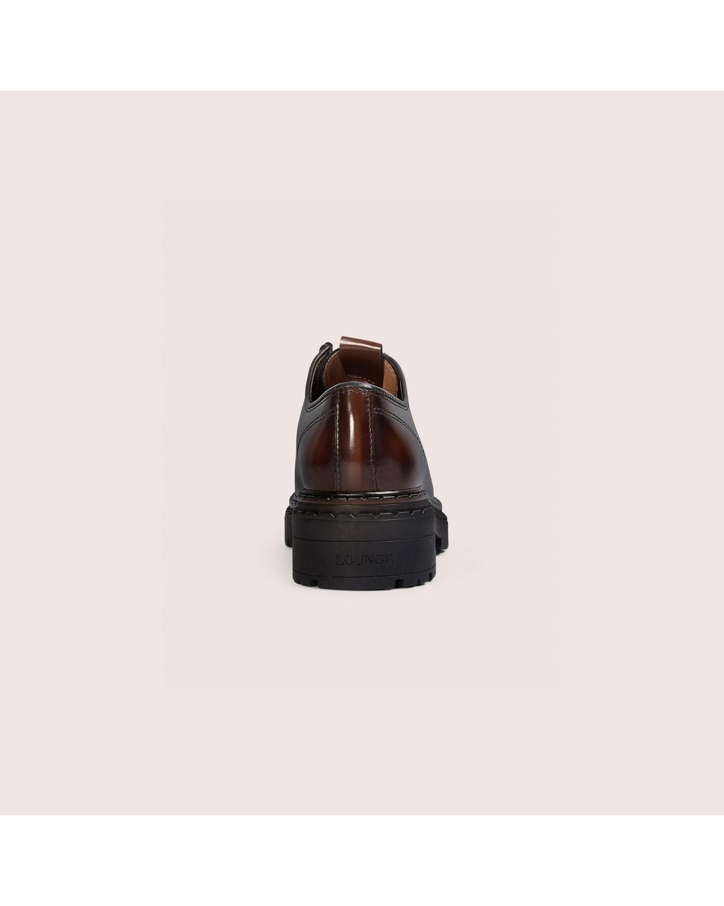 Lounge Brown Etta Lace-Up Chunky Loafers