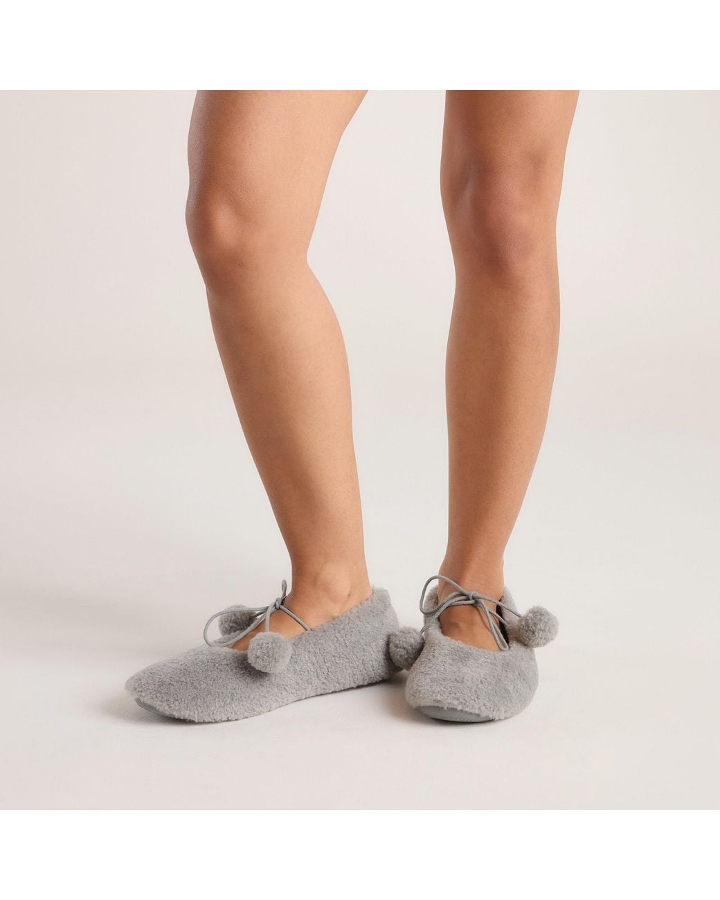 Lounge White Poppy Ballet Slippers