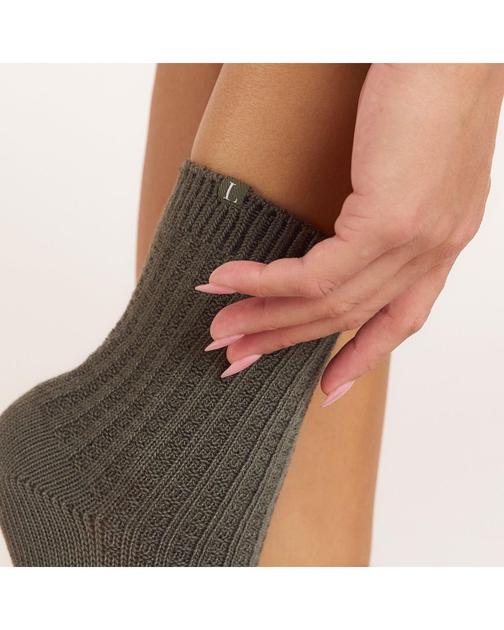 Lounge Pink Waffle Crew Socks (2-Pack)