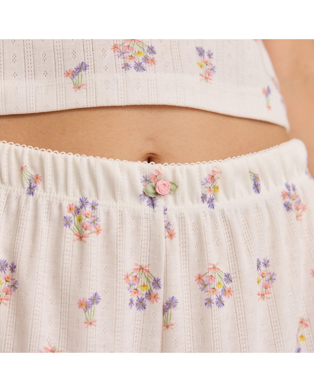 Lounge Pink Pointelle Pyjama Bottoms
