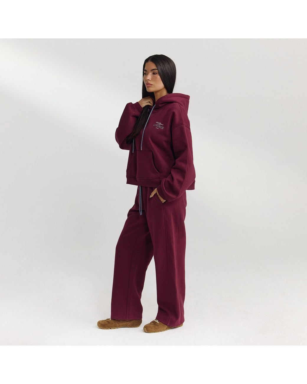 Lounge Oversized Hoodie in het Red