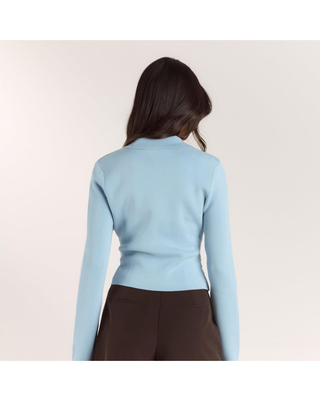 Lounge Geribbelde Gebreide Vest in het Blue