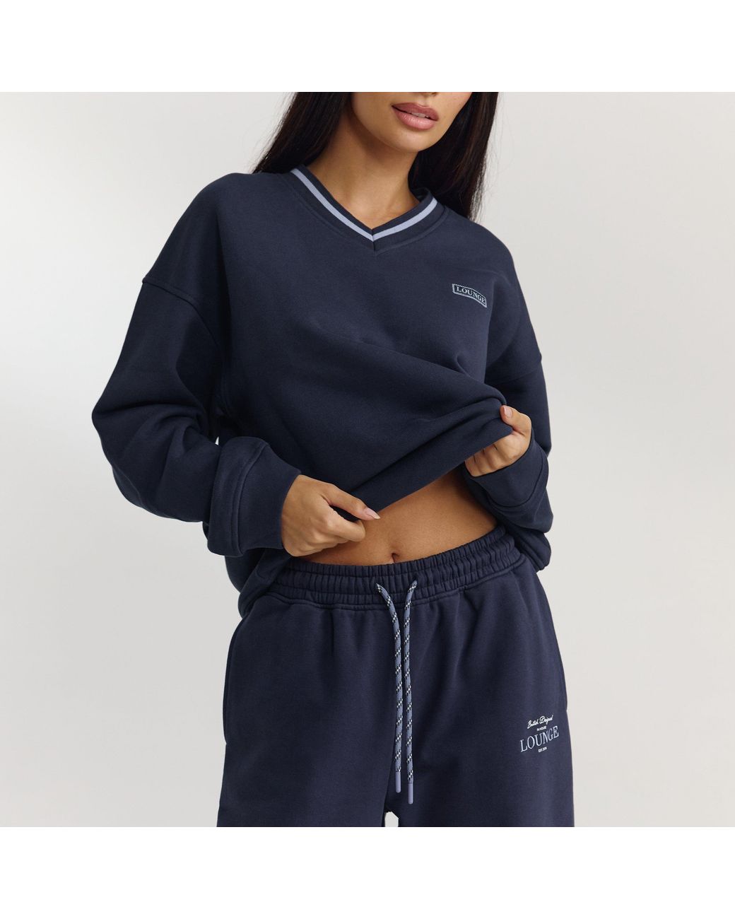 Lounge Blue V-Neck Pullover