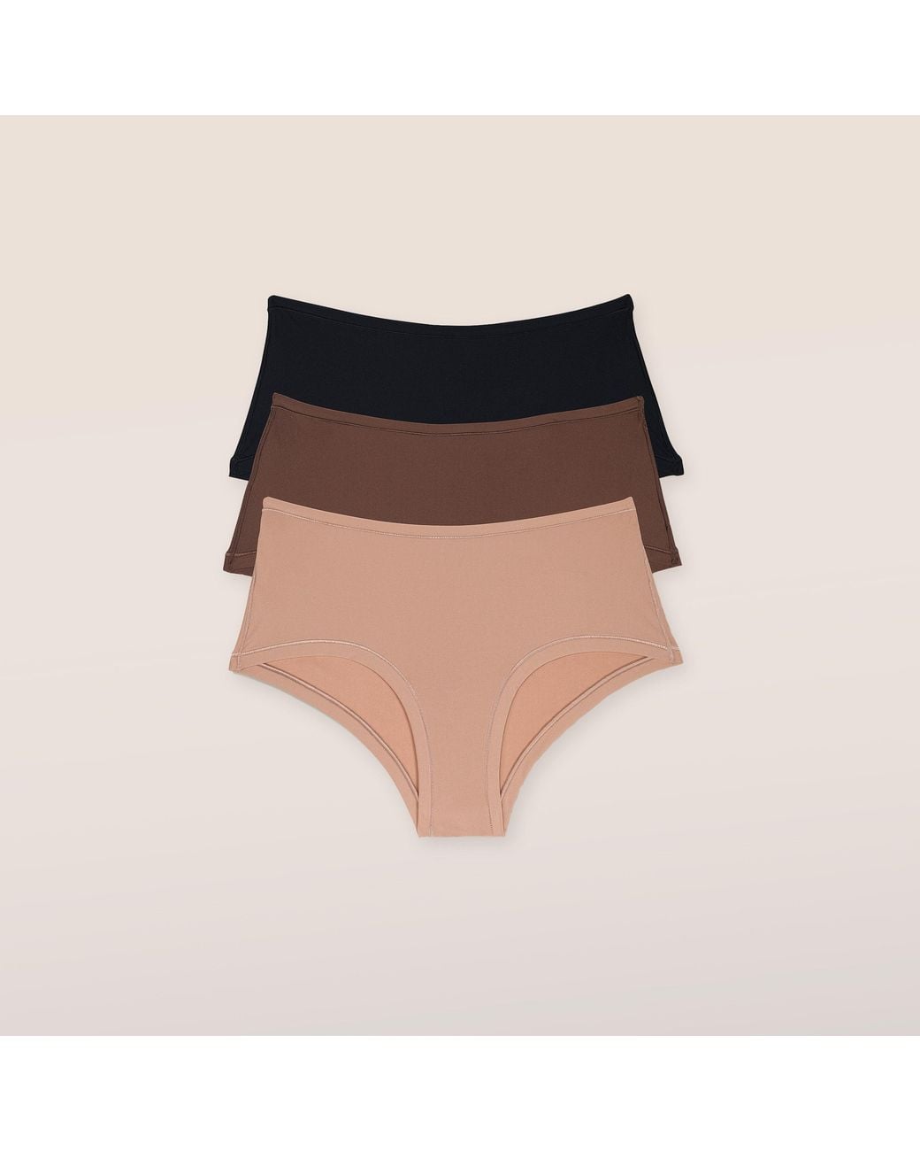 Lounge Nude Boyshorts (3-Pack) in het Black
