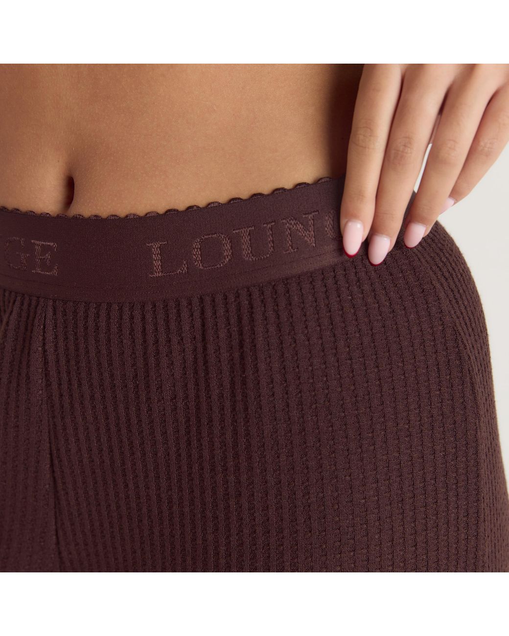 Lounge Red Soft Waffle Pyjama Bottoms