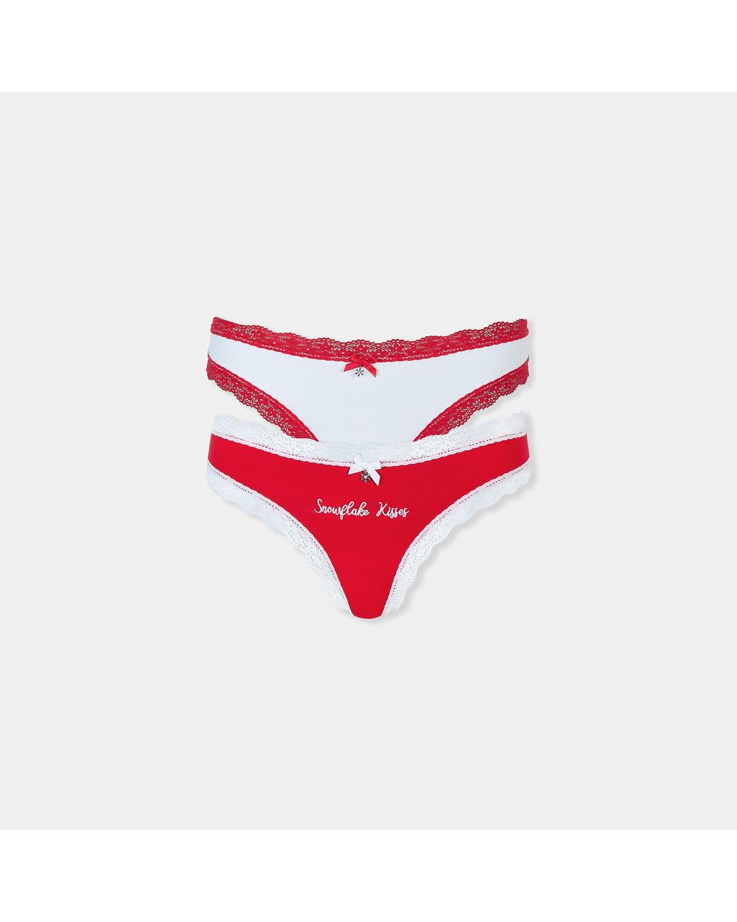 Lounge Snowflake Strings (2-Pack) in het Red