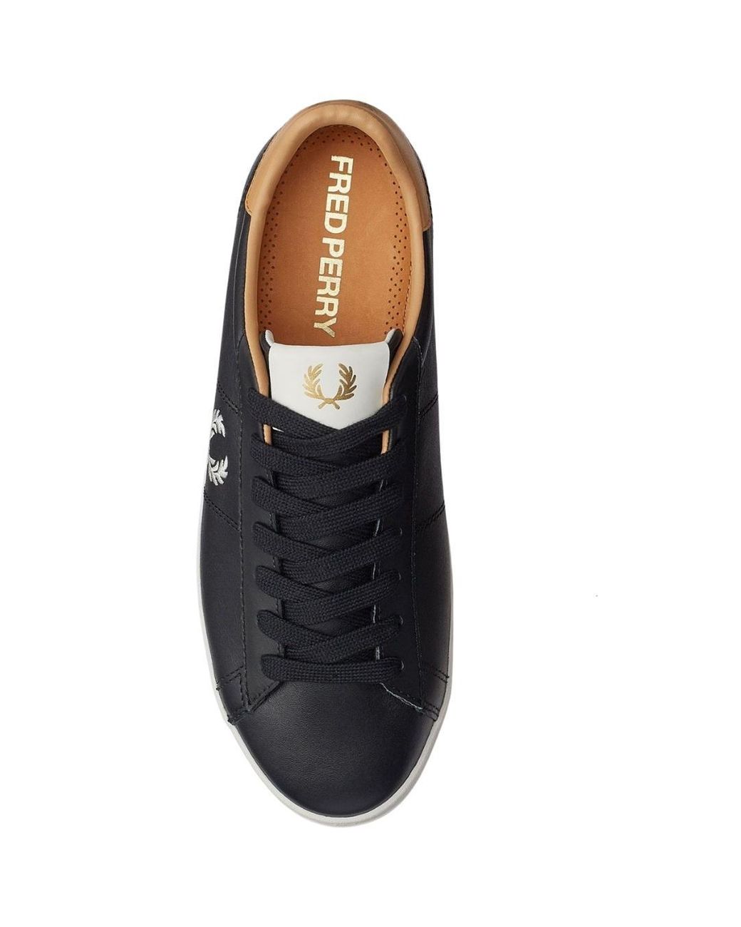 Fred Perry Spencer Vulc Leather B8350 102 Black Trainers for Men | Lyst