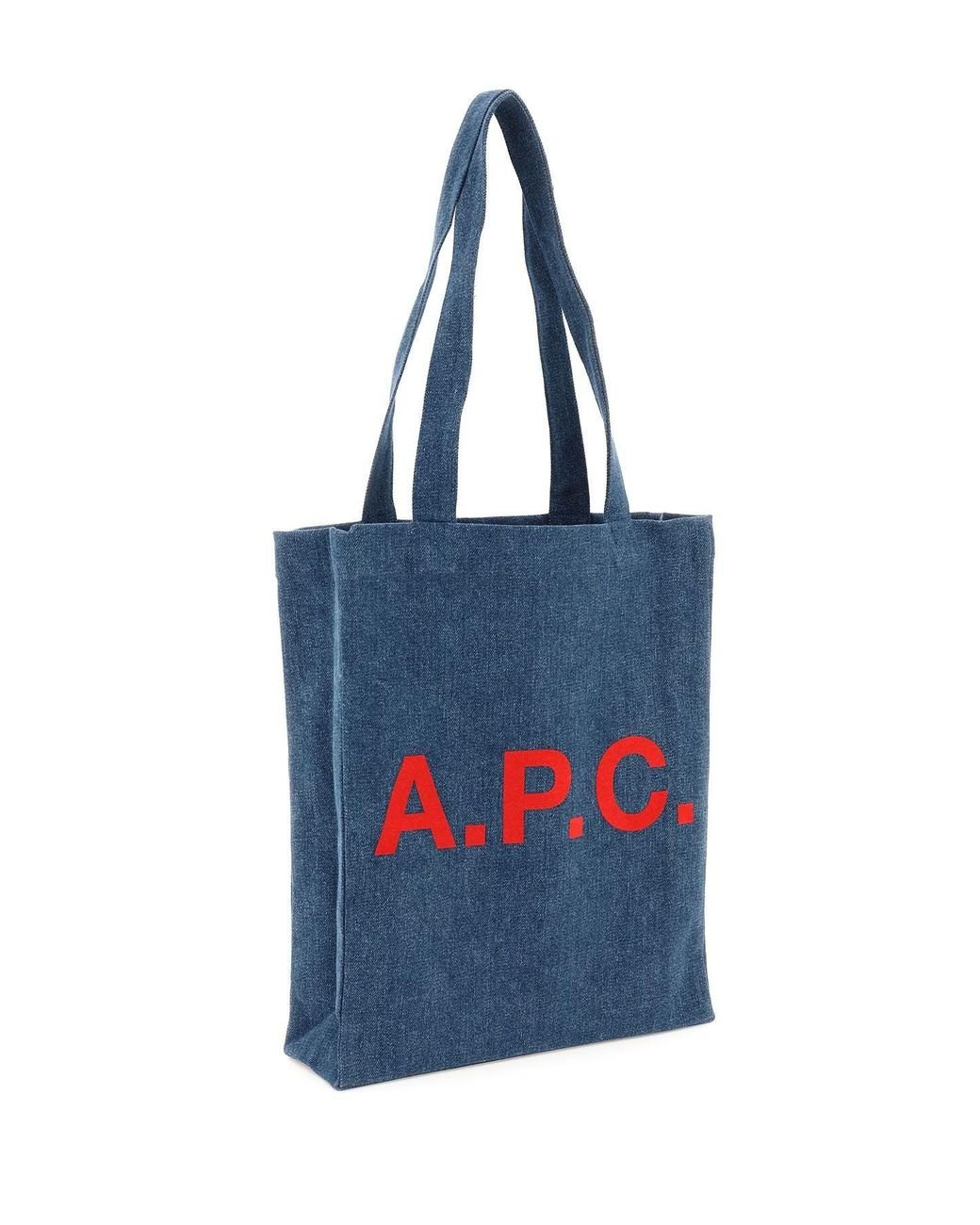 A.P.C. 'lou' Denim Tote Bag in Blue | Lyst UK
