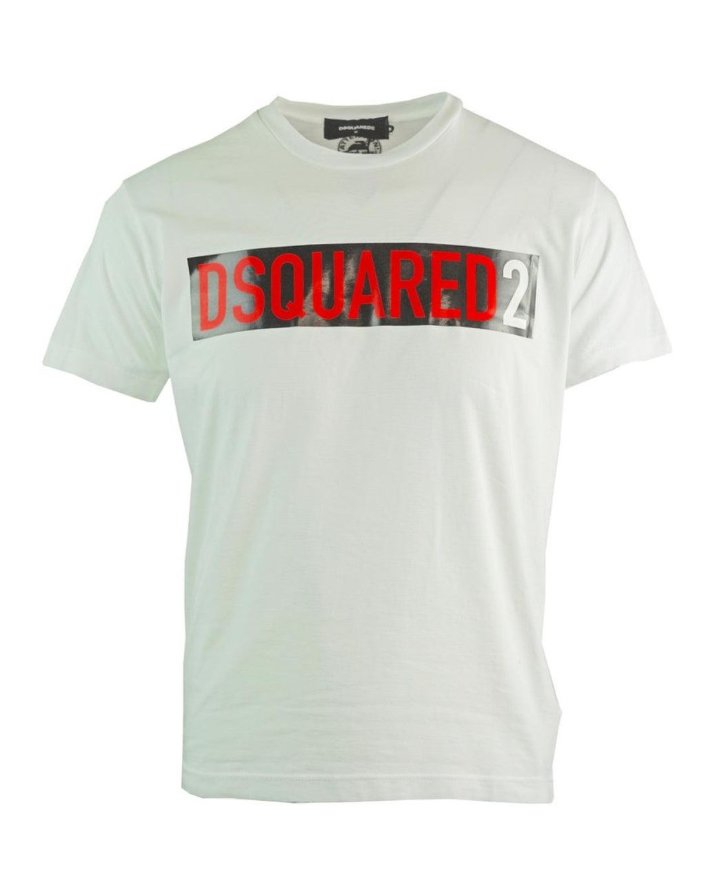 DSquared² Cool Fit Block Logo White T-shirt for Men | Lyst
