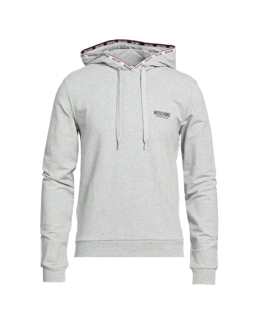 Moschino A1708 8107 0489 Grey Hoodie in Gray for Men | Lyst