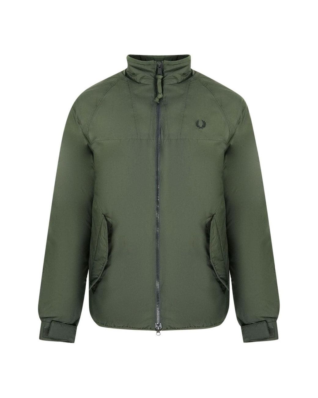 Fred Perry Instulated Hunter Green Jacket for Men | Lyst