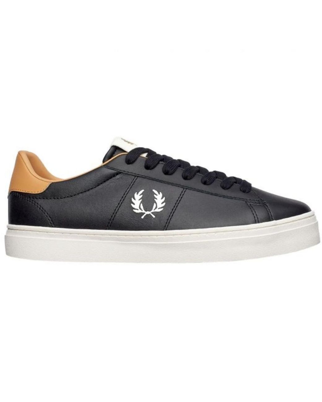 Fred Perry Spencer Vulc Leather B8350 102 Black Trainers for Men | Lyst