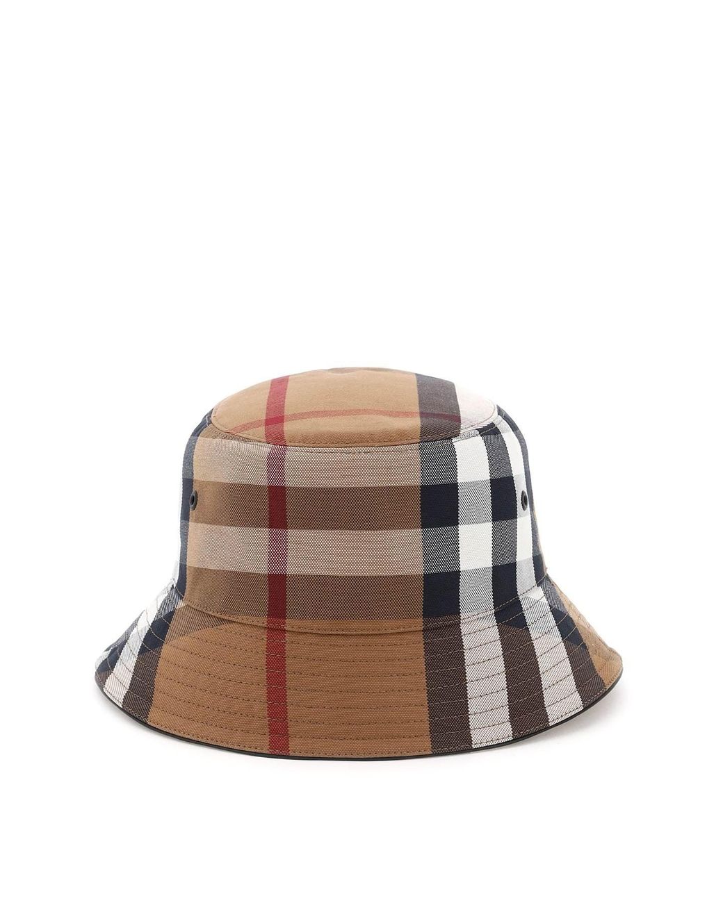 Burberry Canvas Check Bucket Hat in Brown for Men | Lyst