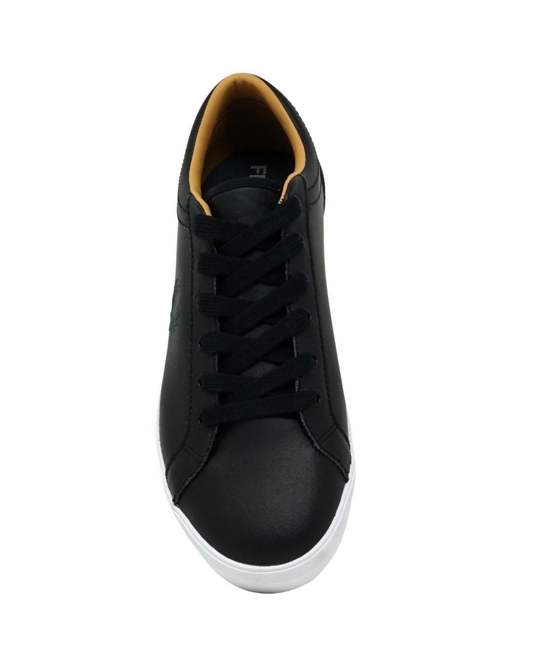 Fred Perry Baseline Leather B6158 102 Black Trainers for Men | Lyst