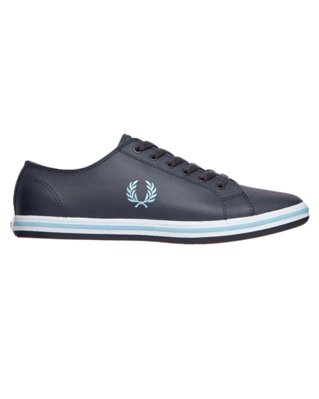 Fred Perry Kingston Leather B7163 608 Navy Blue Trainers for Men | Lyst UK