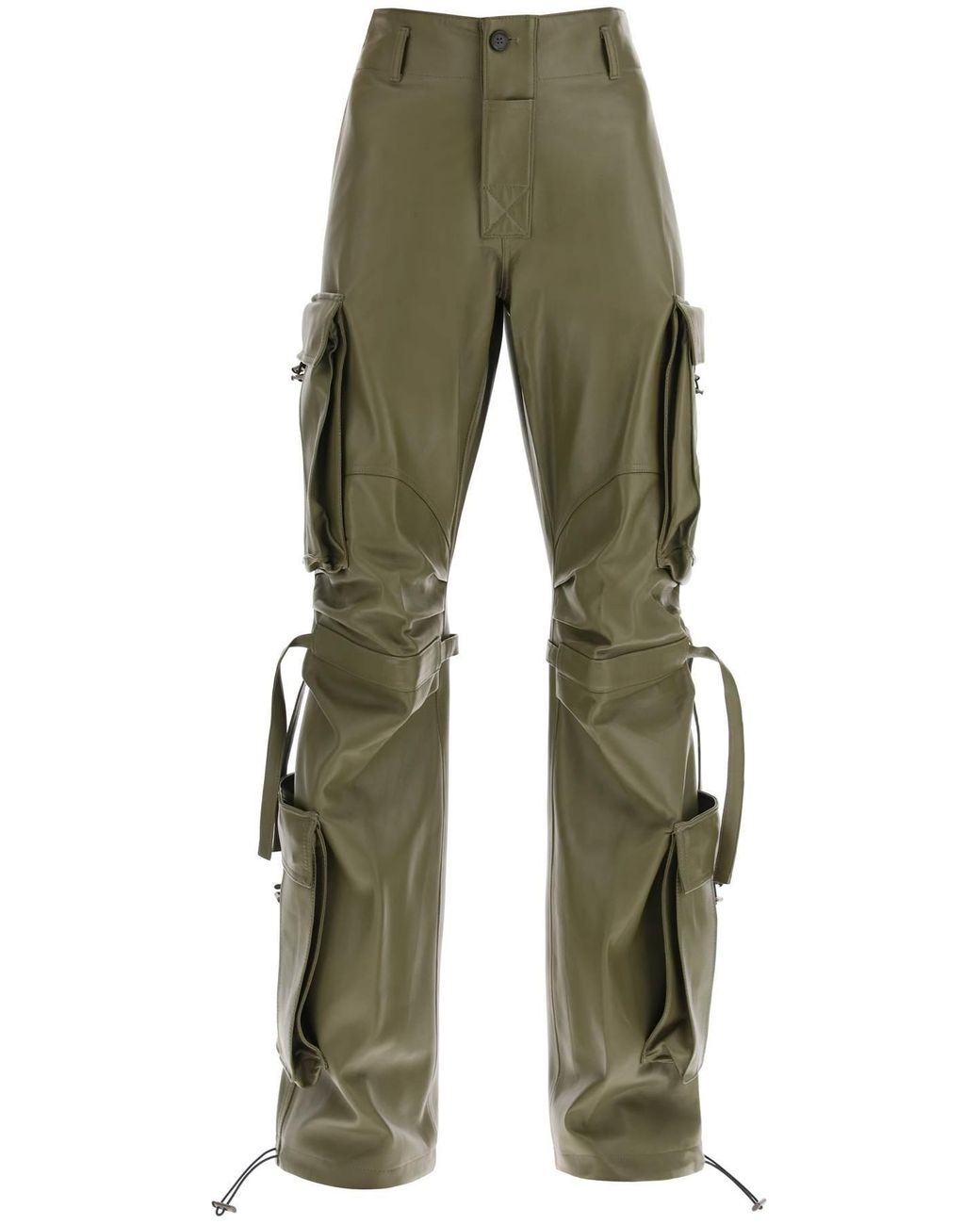 DARKPARK Lilly Cargo Pants In Nappa Leather in Green