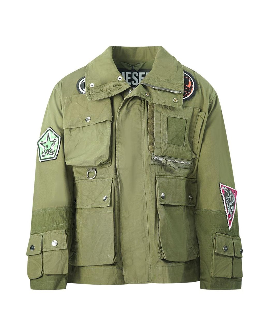 DIESEL Pocket Patch Military Jacket for Men | Lyst