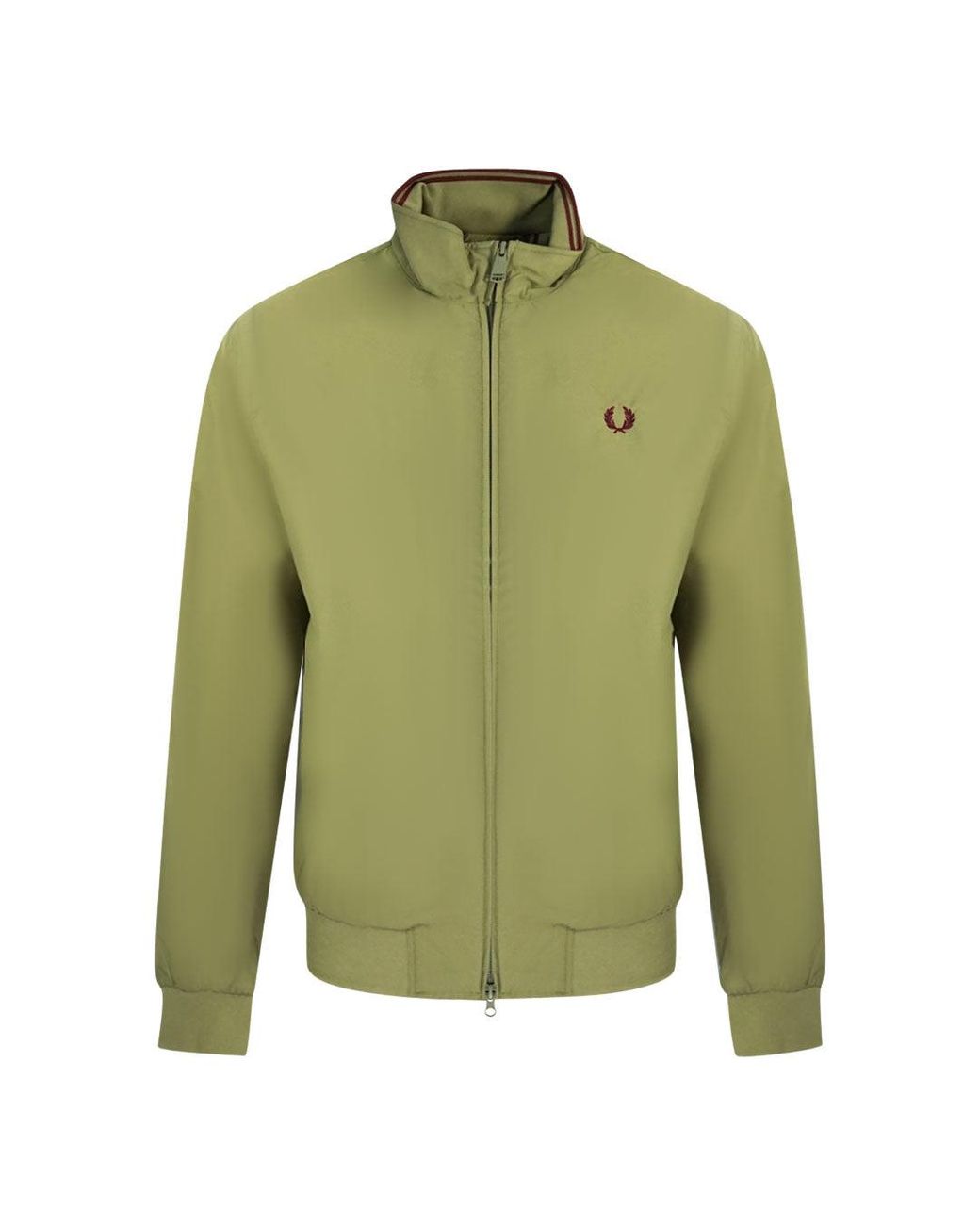 Fred Perry J2660 H04 Beige Brentham Jacket in Green for Men | Lyst