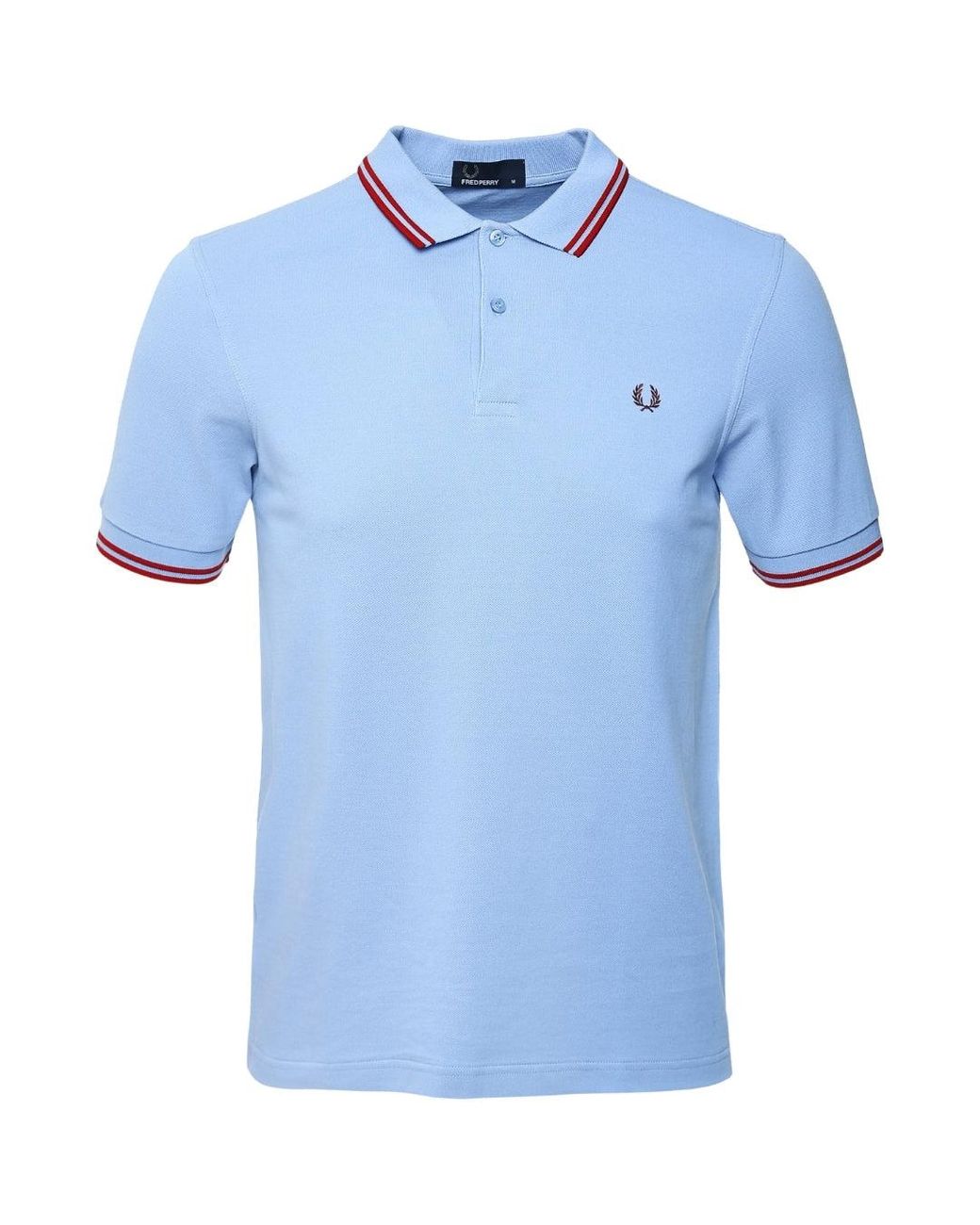 Fred Perry Twin Tipped M3600 444 Light Blue Polo Shirt for Men | Lyst