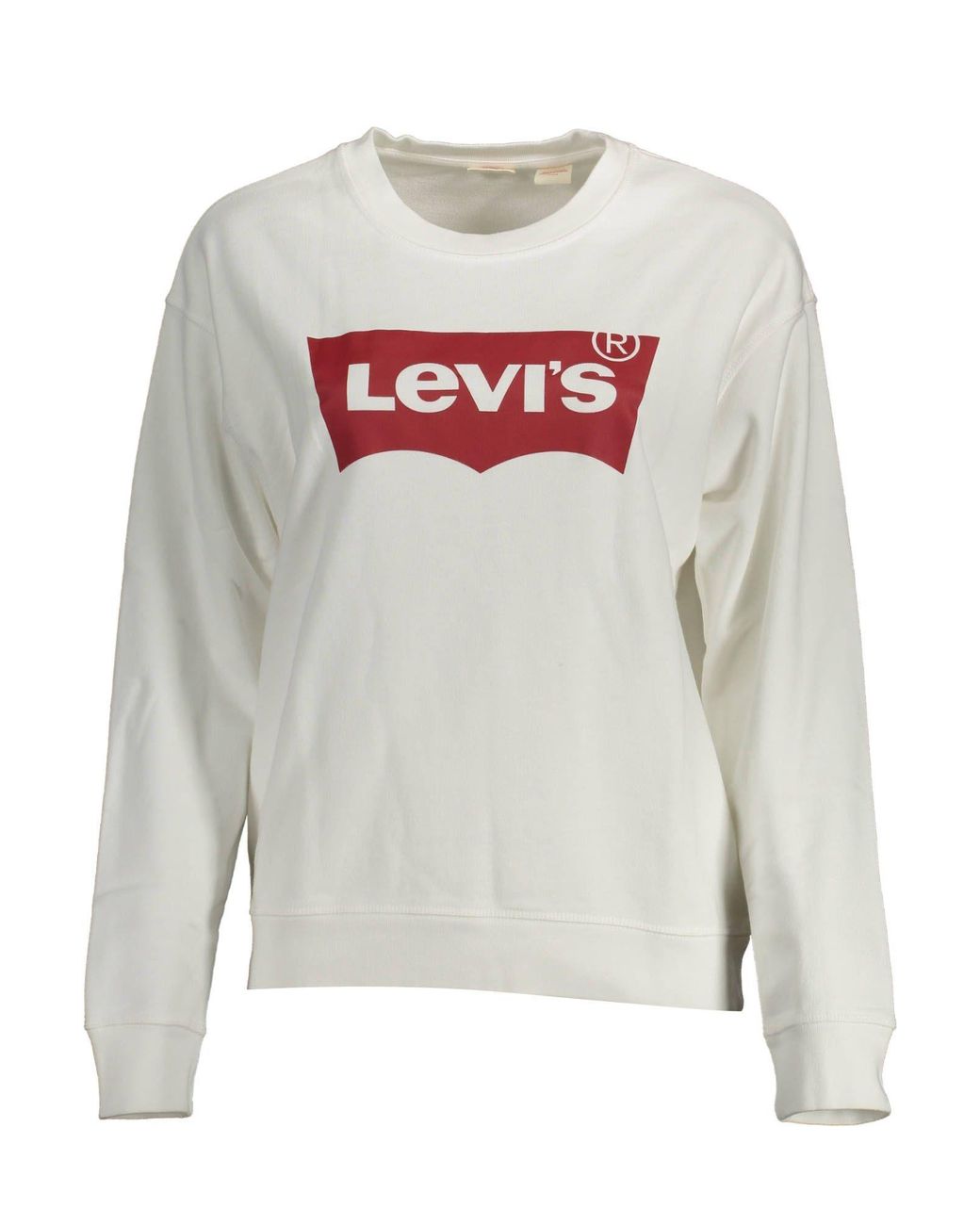 Levi s White Cotton Sweater in Gray Lyst