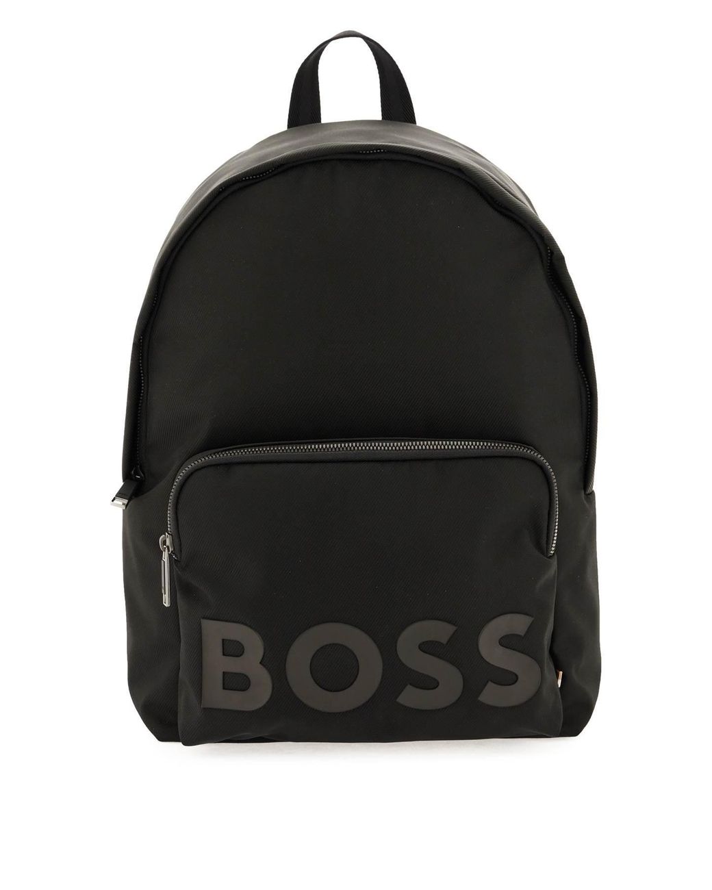 BOSS by HUGO BOSS Recycled Fabric Backpack With Rubber Logo in Black ...