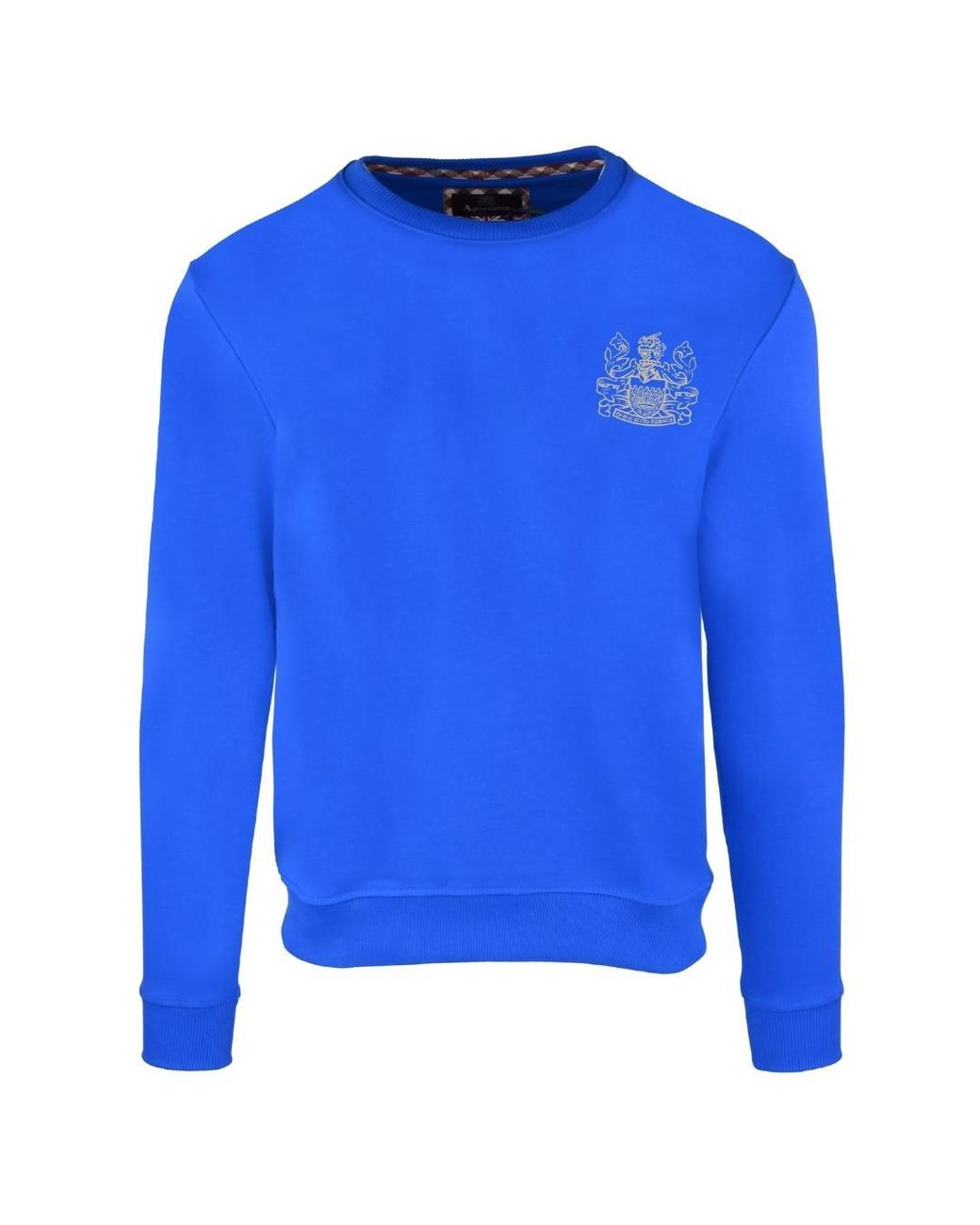 Aquascutum Fgia34 81 Blue Sweatshirt for Men | Lyst