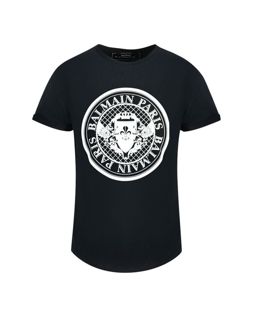 Balmain Sh11135 I107 0pe Black T-shirt for Men | Lyst