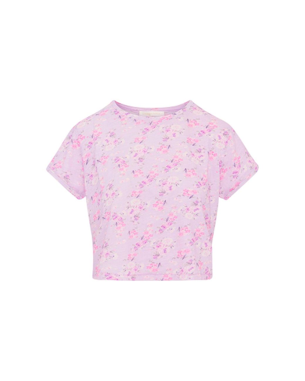 LoveShackFancy Purple Rubin Cropped Tee For