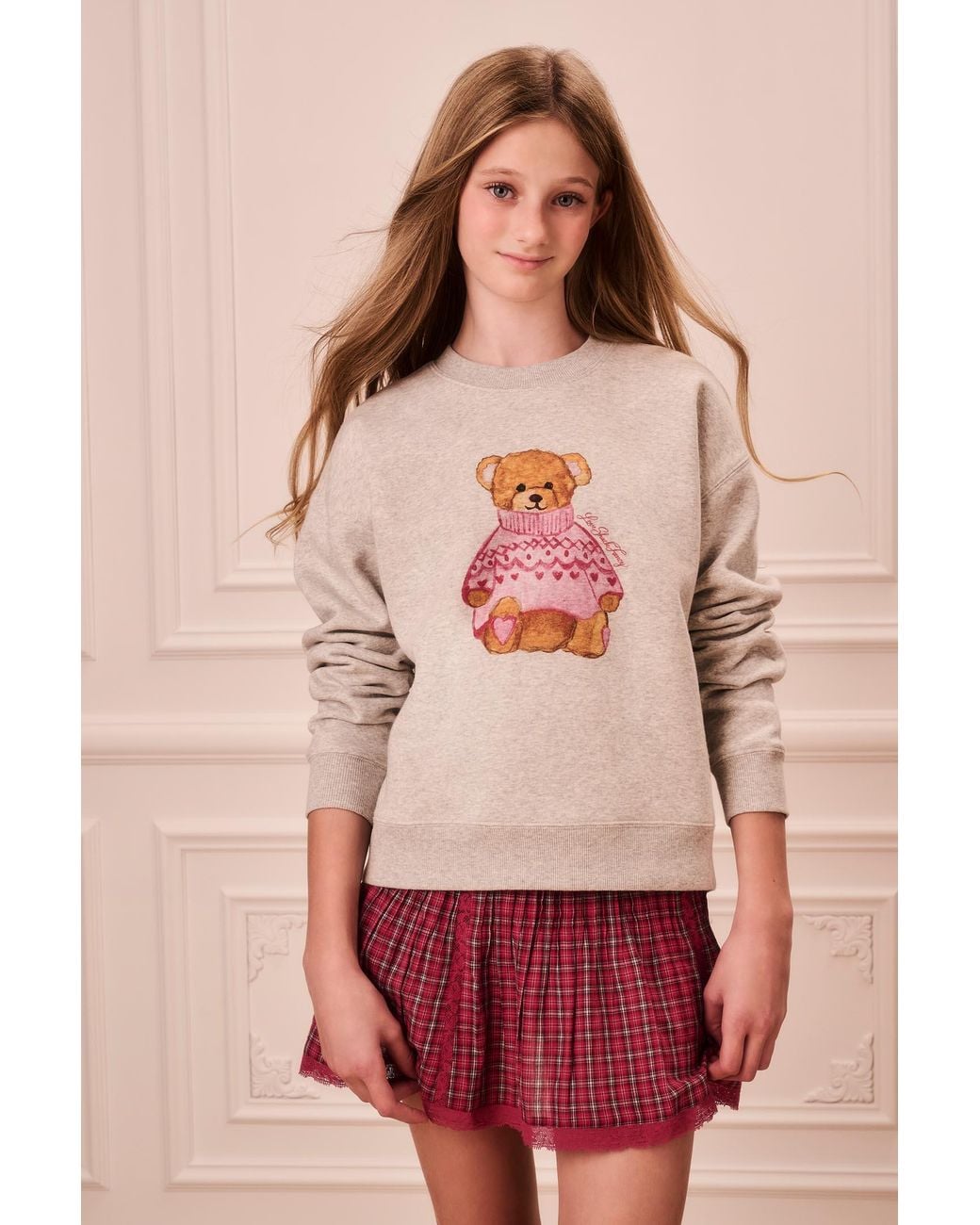 LoveShackFancy Red Tween Merrily Pullover For