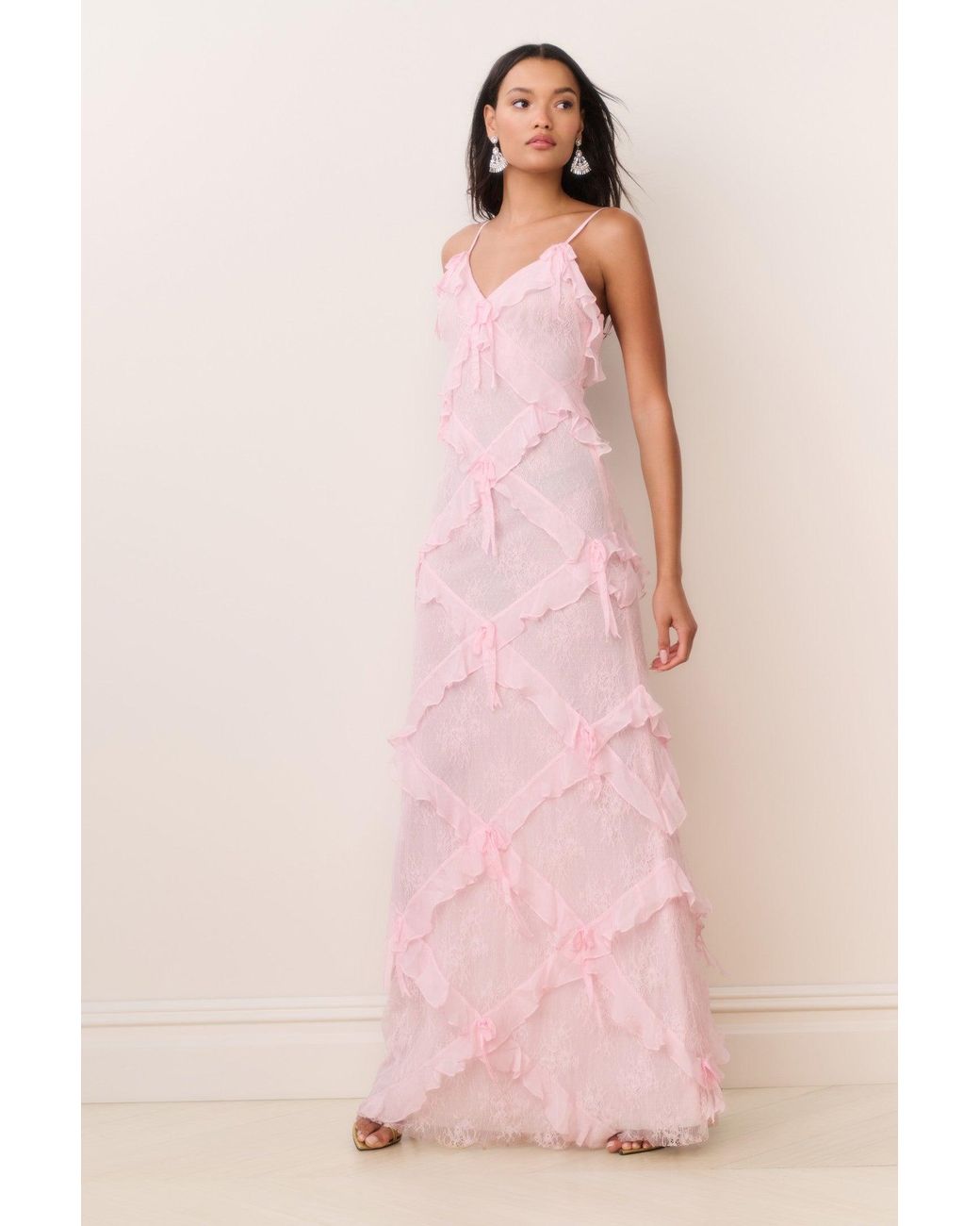 chinese dress ladies Rialto Silk-Blend Maxi Dress main image 1