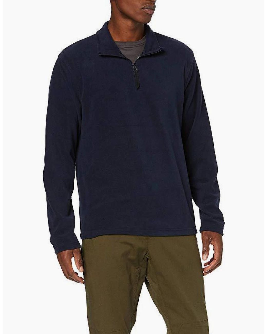 Regatta Blue Micro Zip Neck Fleece Top (170 Gsm) for men