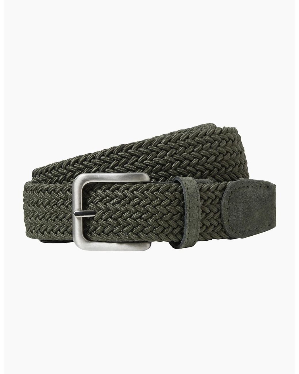 Jack & Jones Green Spring Woven Belt for men