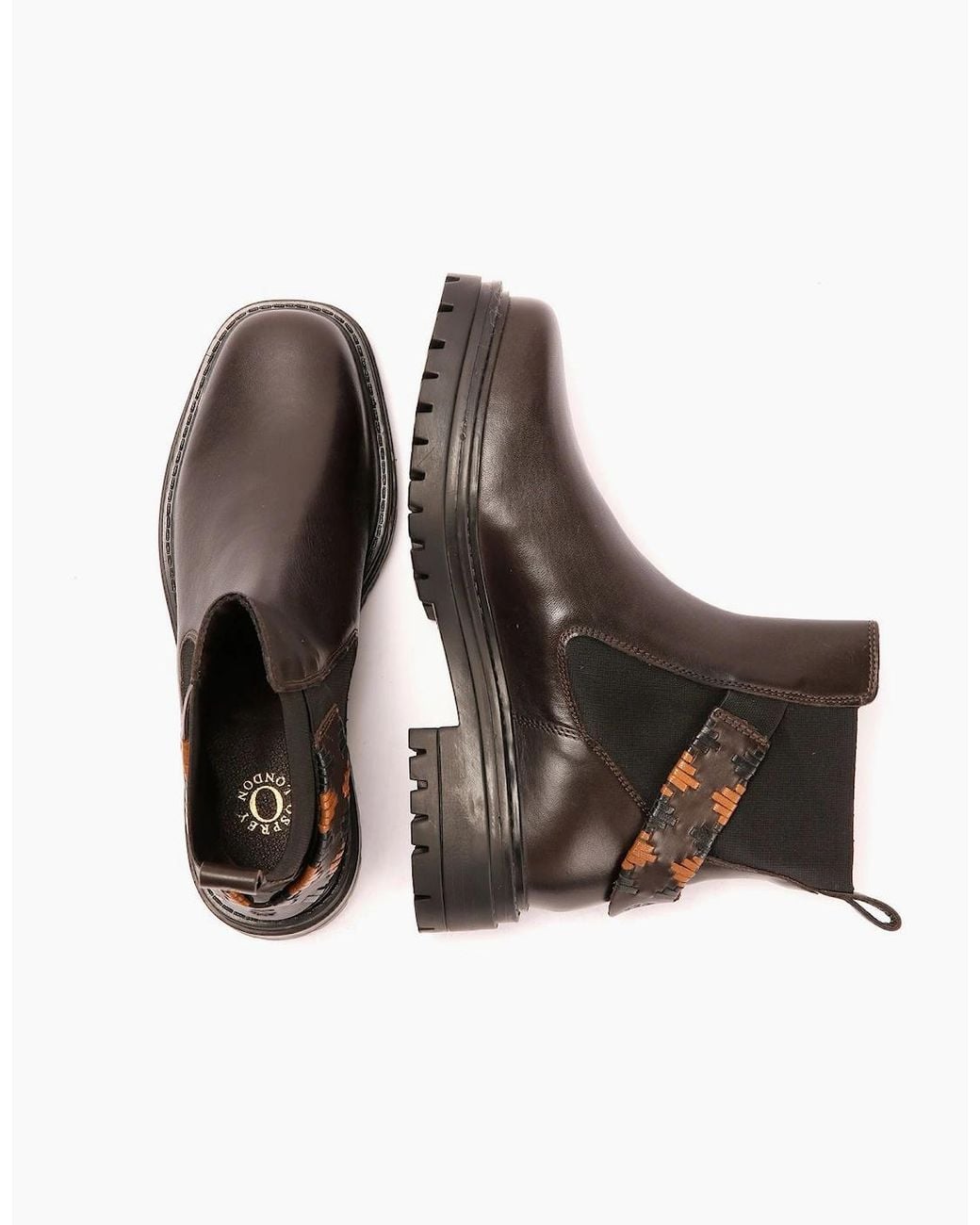 Osprey Black London The Guildford Chelsea Leather Chocolate Boots