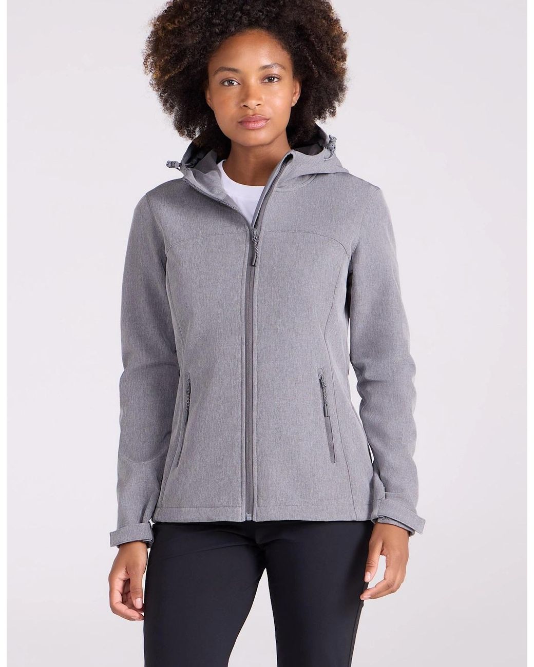 Mountain Warehouse Gray Ladies Exodus Water Resistant Soft Shell Jacket