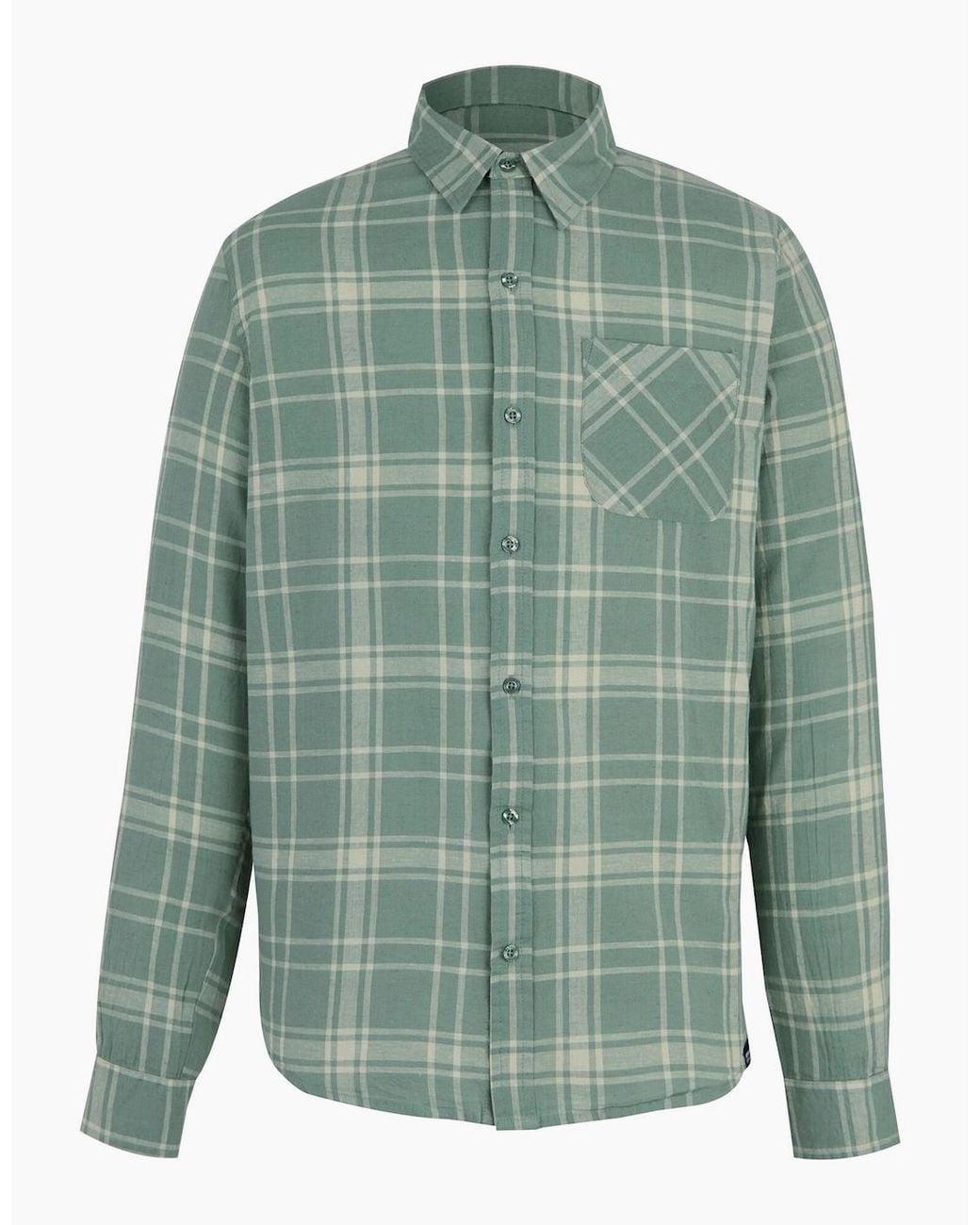 Regatta Green Loran Checked Long-Sleeved Shirt for men