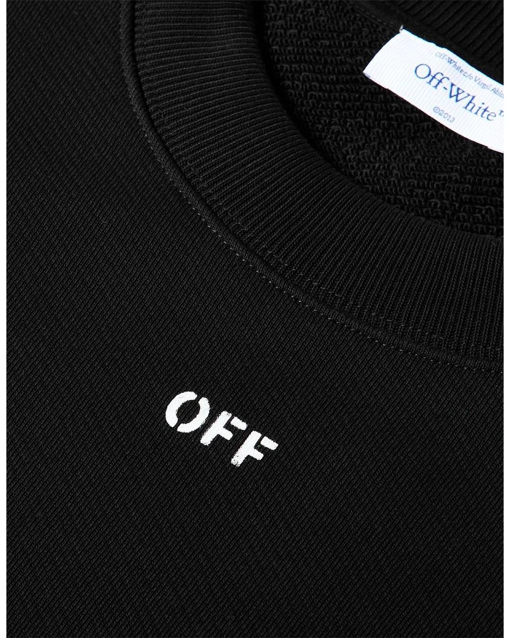 Off-White c/o Virgil Abloh Black Off Cornly Diag Crew for men