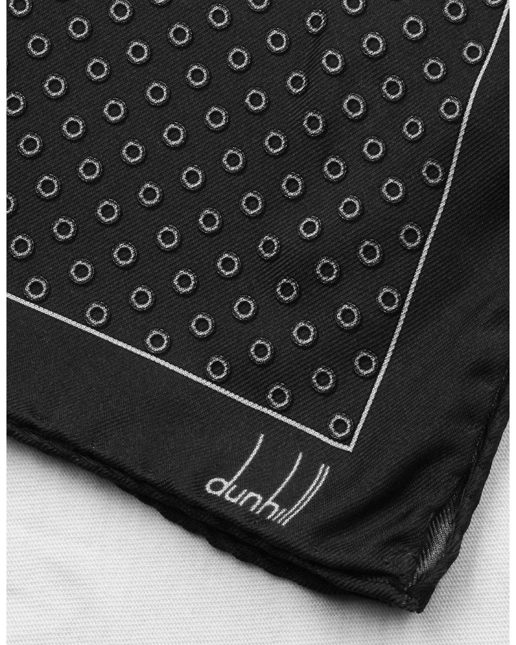 Dunhill Black Pocket Square for men