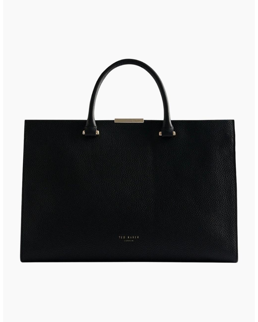 Ted Baker Black Rosane Bar Detail Medium Tote Bag