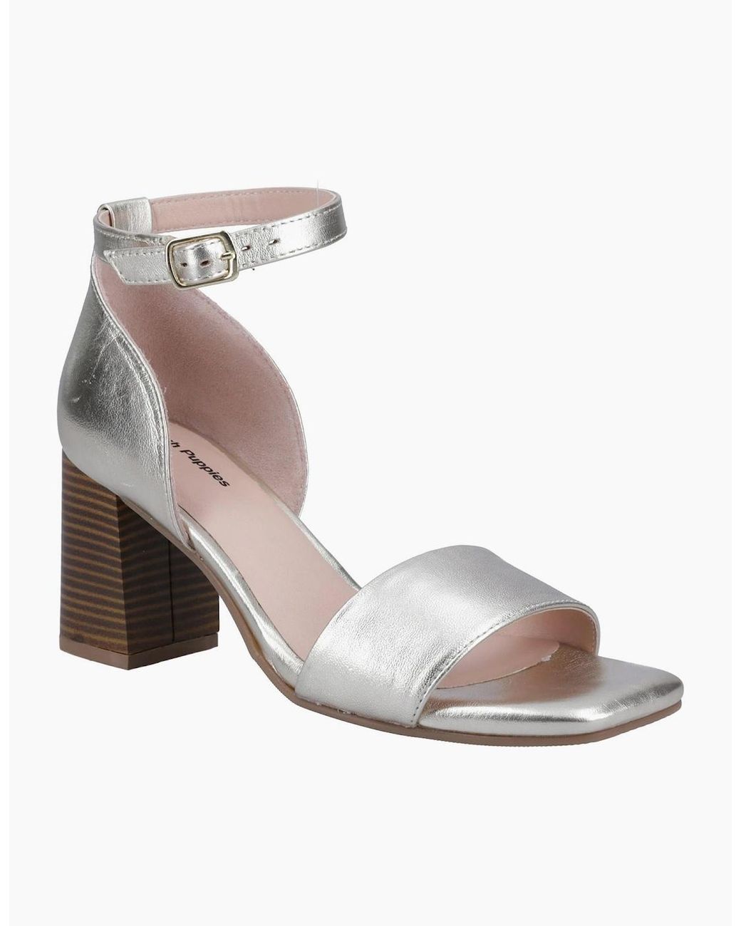 Hush Puppies White Kelsey Leather Sandals
