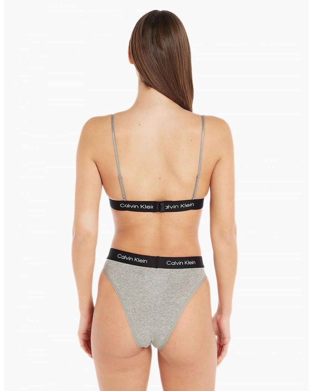 Calvin Klein Gray Ck 1996 Unlined Triangle Bra, Heather