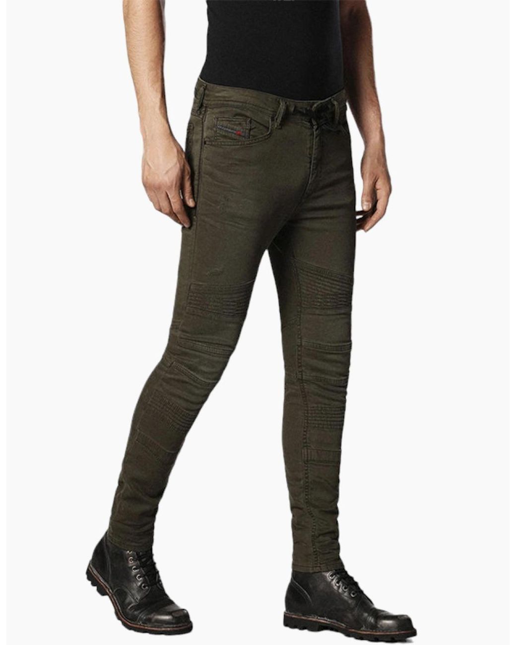 DIESEL Black Bakari Ne 0684T Denim Sweat Jogg Jeans Lyocell Slim Skinny for men