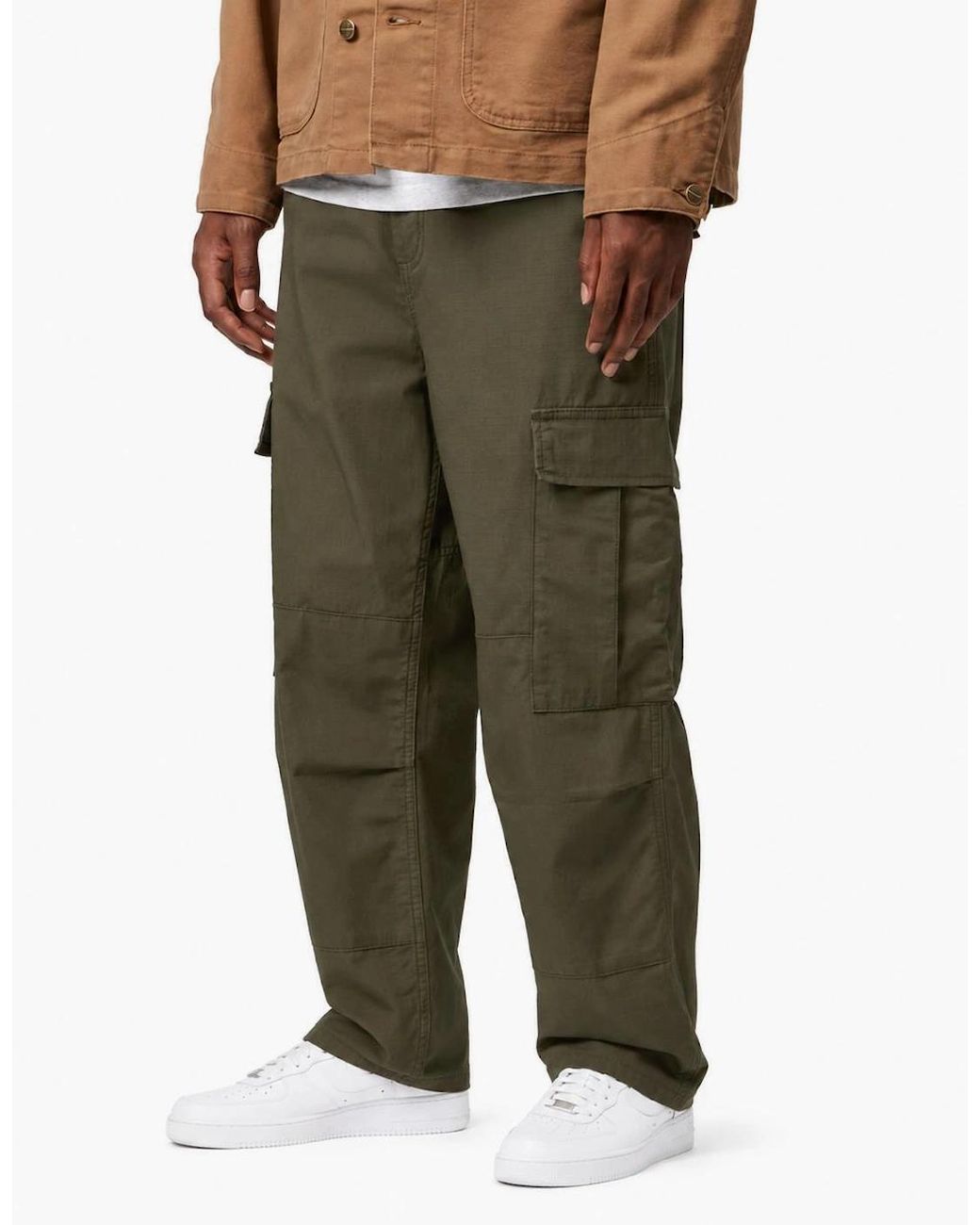 Carhartt Green Regular Cargo Pant Cypress Rinsed for men